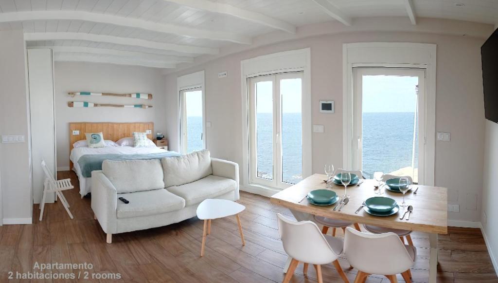 Vila Marina. Casa Marinera Con Terraza Sobre El Mar En Caion Cayón Eksteriør bilde